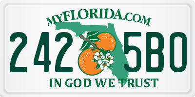 FL license plate 2425BO