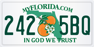 FL license plate 2425BQ