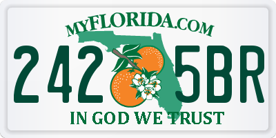FL license plate 2425BR