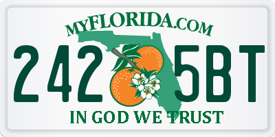 FL license plate 2425BT