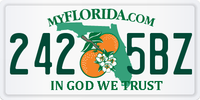 FL license plate 2425BZ