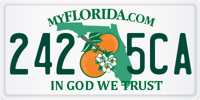 FL license plate 2425CA