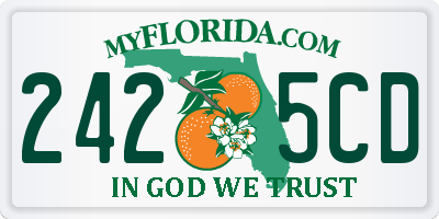 FL license plate 2425CD