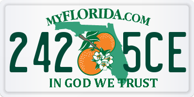 FL license plate 2425CE