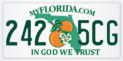 FL license plate 2425CG