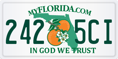 FL license plate 2425CI