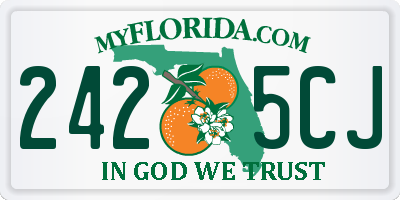 FL license plate 2425CJ
