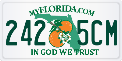 FL license plate 2425CM