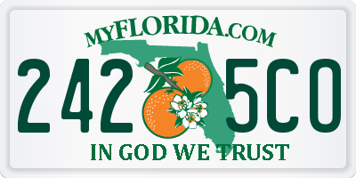 FL license plate 2425CO