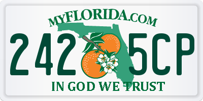 FL license plate 2425CP