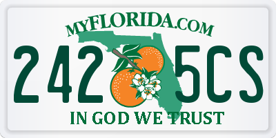 FL license plate 2425CS
