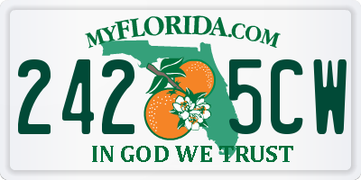 FL license plate 2425CW