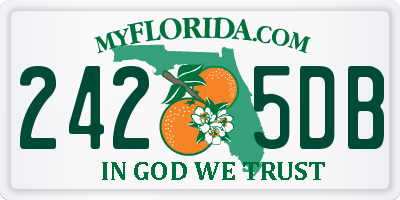 FL license plate 2425DB