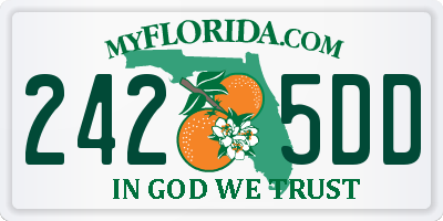FL license plate 2425DD