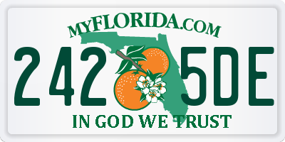 FL license plate 2425DE