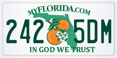 FL license plate 2425DM
