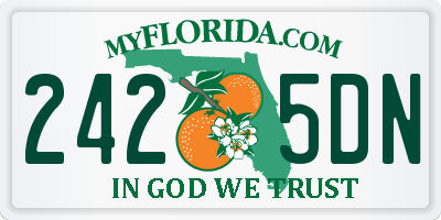 FL license plate 2425DN
