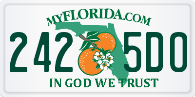 FL license plate 2425DO