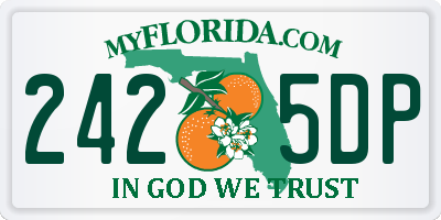FL license plate 2425DP