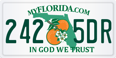 FL license plate 2425DR