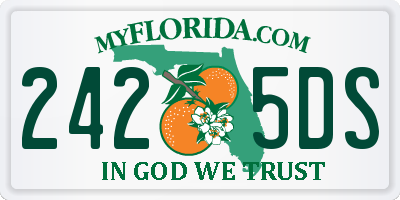 FL license plate 2425DS