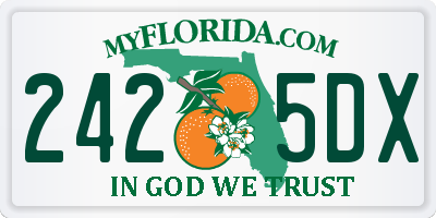 FL license plate 2425DX