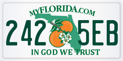 FL license plate 2425EB