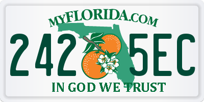 FL license plate 2425EC