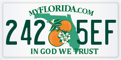 FL license plate 2425EF
