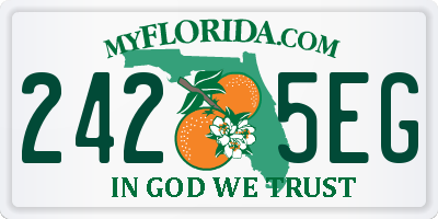 FL license plate 2425EG