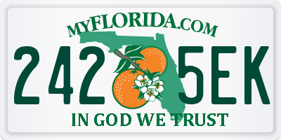 FL license plate 2425EK