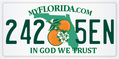 FL license plate 2425EN