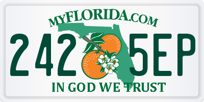 FL license plate 2425EP