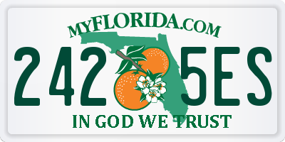 FL license plate 2425ES