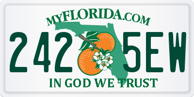 FL license plate 2425EW