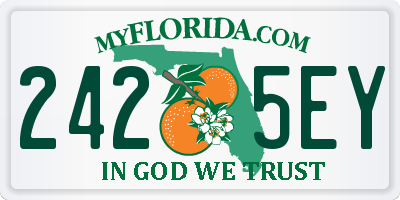 FL license plate 2425EY
