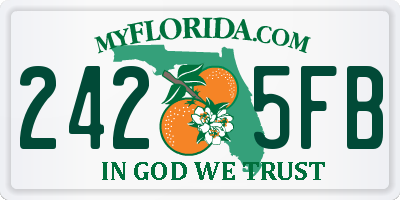 FL license plate 2425FB
