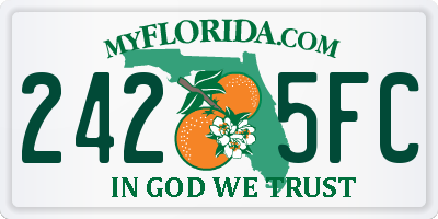 FL license plate 2425FC