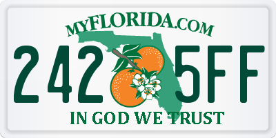 FL license plate 2425FF