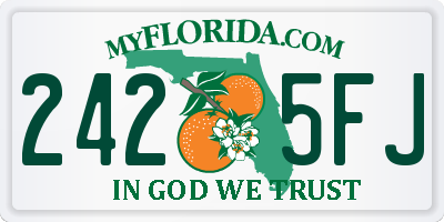 FL license plate 2425FJ