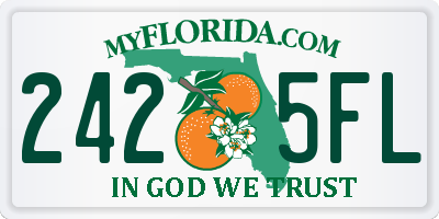 FL license plate 2425FL