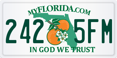 FL license plate 2425FM