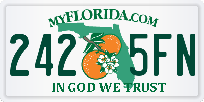 FL license plate 2425FN