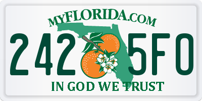 FL license plate 2425FO