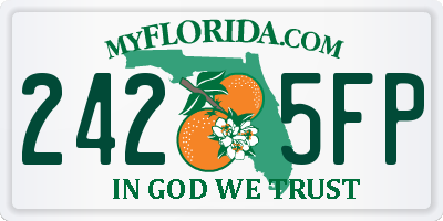 FL license plate 2425FP