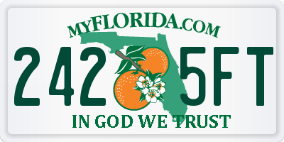 FL license plate 2425FT