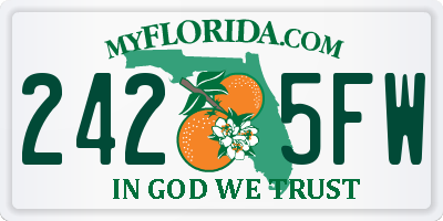 FL license plate 2425FW