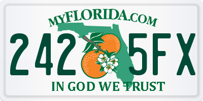 FL license plate 2425FX