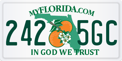 FL license plate 2425GC