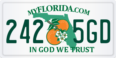 FL license plate 2425GD